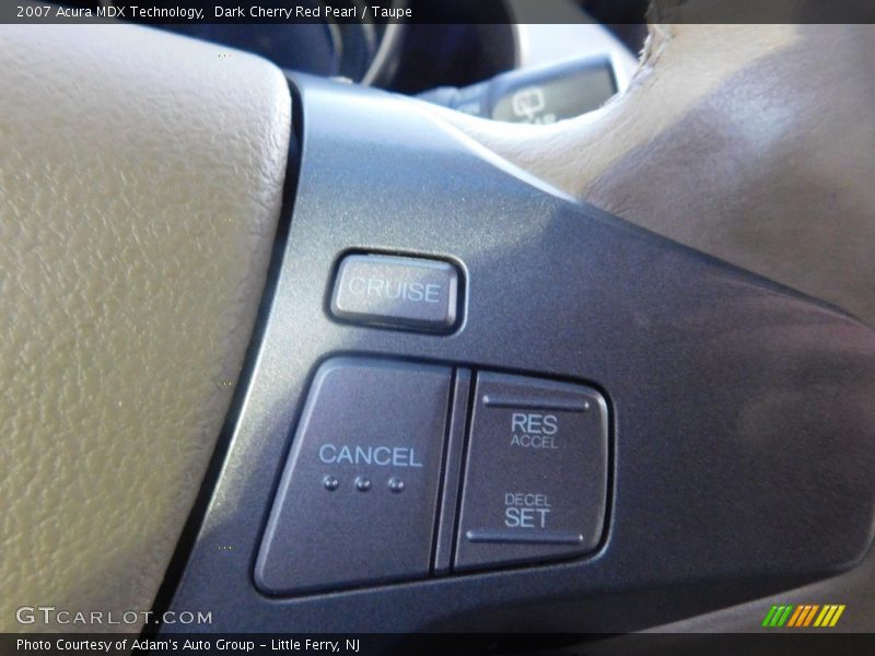 Dark Cherry Red Pearl / Taupe 2007 Acura MDX Technology