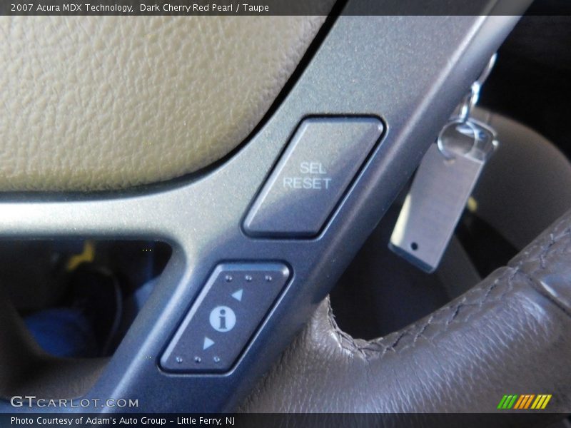 Dark Cherry Red Pearl / Taupe 2007 Acura MDX Technology
