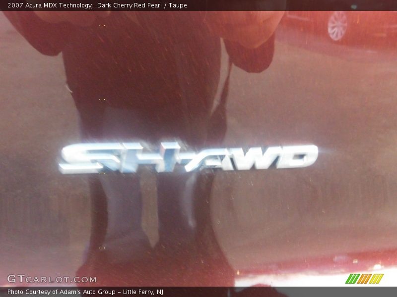Dark Cherry Red Pearl / Taupe 2007 Acura MDX Technology