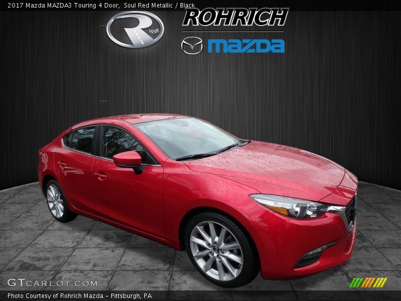Soul Red Metallic / Black 2017 Mazda MAZDA3 Touring 4 Door