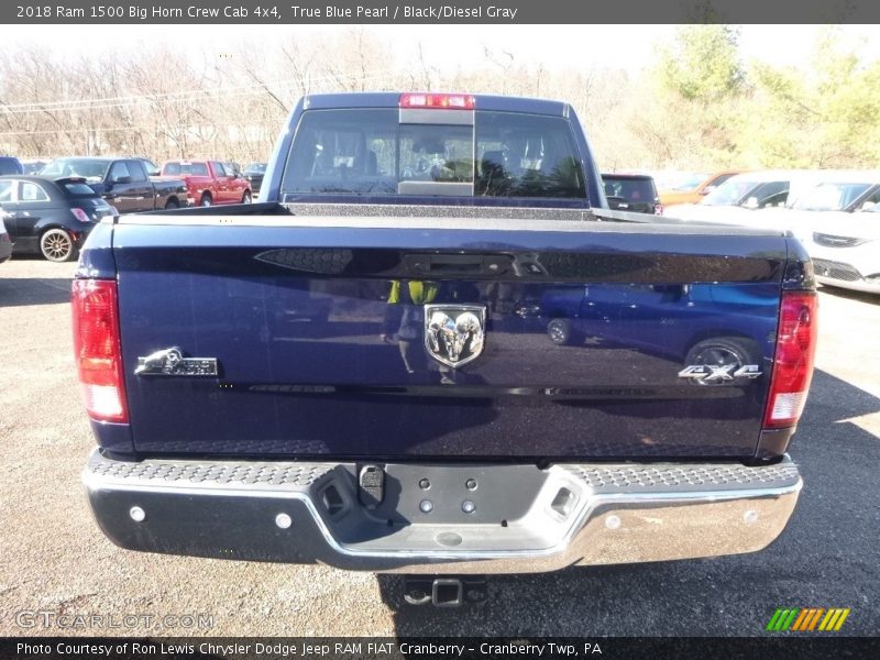 True Blue Pearl / Black/Diesel Gray 2018 Ram 1500 Big Horn Crew Cab 4x4