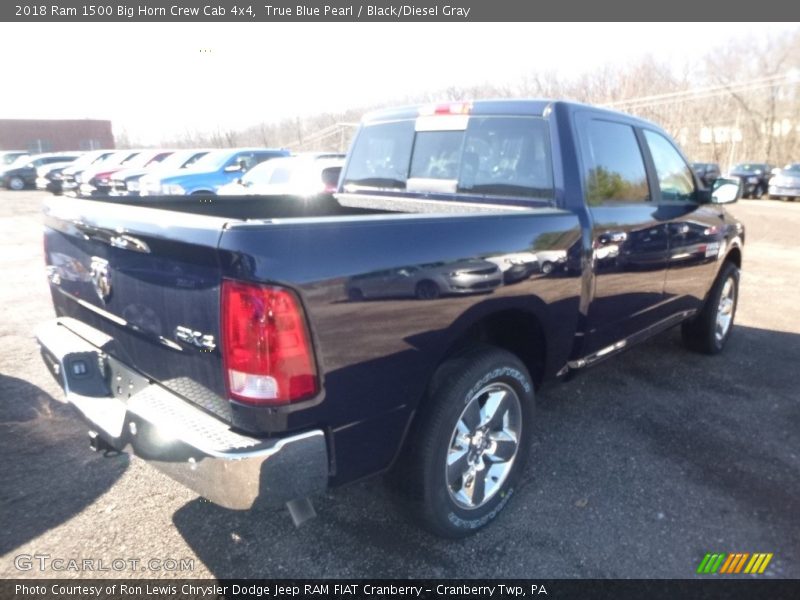 True Blue Pearl / Black/Diesel Gray 2018 Ram 1500 Big Horn Crew Cab 4x4