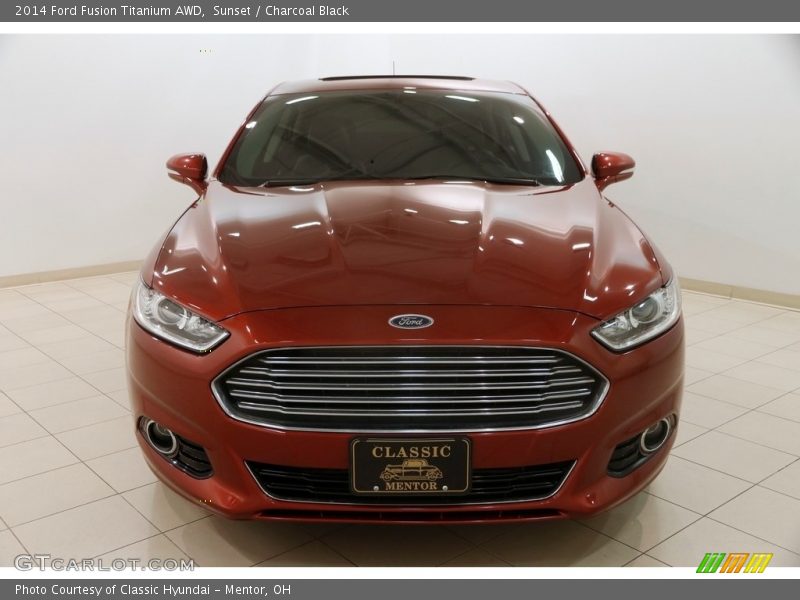 Sunset / Charcoal Black 2014 Ford Fusion Titanium AWD