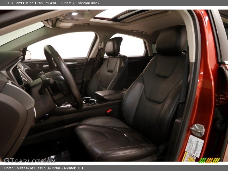 Sunset / Charcoal Black 2014 Ford Fusion Titanium AWD