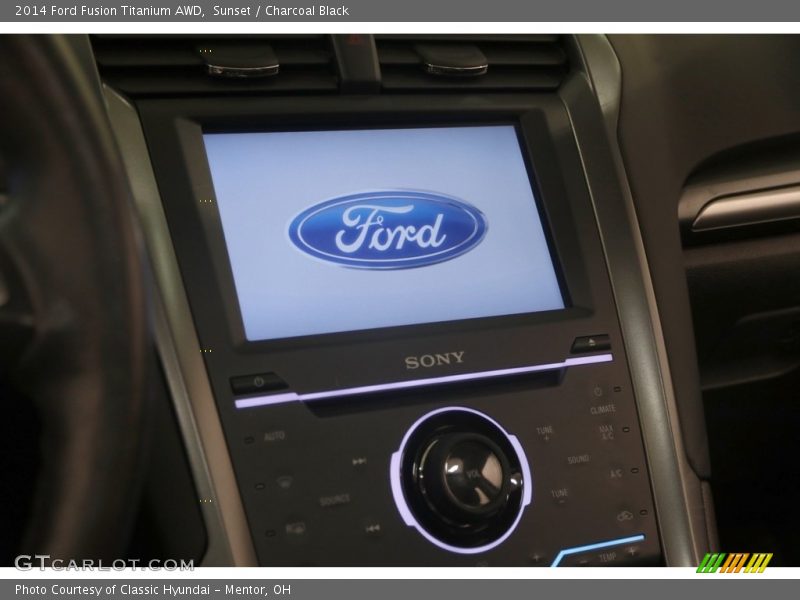 Sunset / Charcoal Black 2014 Ford Fusion Titanium AWD