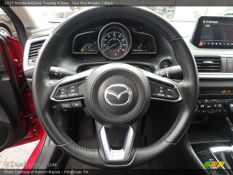 Soul Red Metallic / Black 2017 Mazda MAZDA3 Touring 4 Door