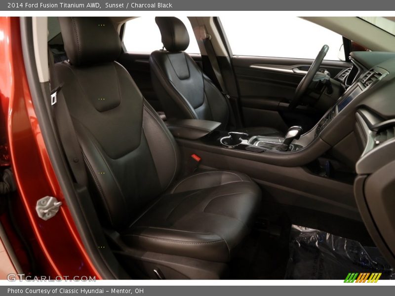 Sunset / Charcoal Black 2014 Ford Fusion Titanium AWD