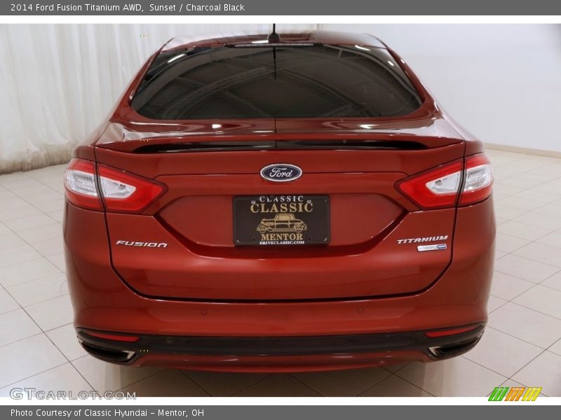 Sunset / Charcoal Black 2014 Ford Fusion Titanium AWD