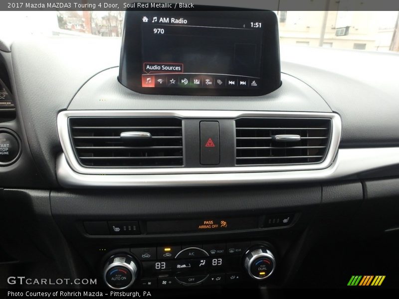 Soul Red Metallic / Black 2017 Mazda MAZDA3 Touring 4 Door