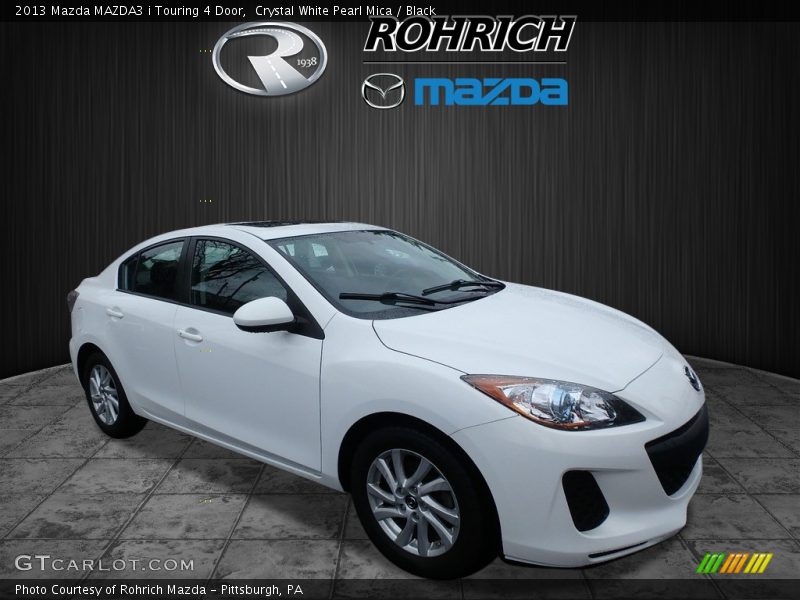 Crystal White Pearl Mica / Black 2013 Mazda MAZDA3 i Touring 4 Door