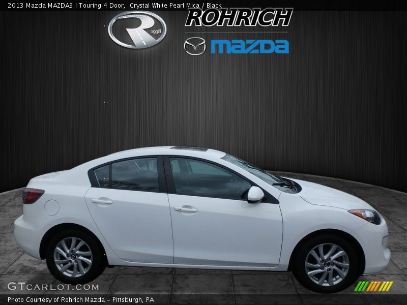 Crystal White Pearl Mica / Black 2013 Mazda MAZDA3 i Touring 4 Door