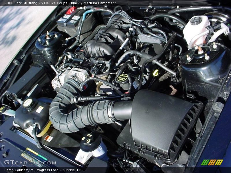 Black / Medium Parchment 2008 Ford Mustang V6 Deluxe Coupe