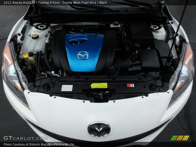 Crystal White Pearl Mica / Black 2013 Mazda MAZDA3 i Touring 4 Door
