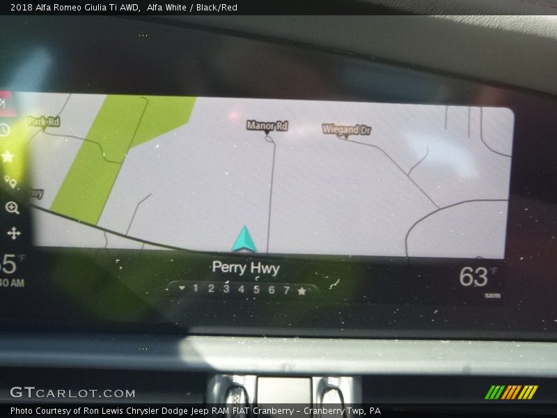 Alfa White / Black/Red 2018 Alfa Romeo Giulia Ti AWD