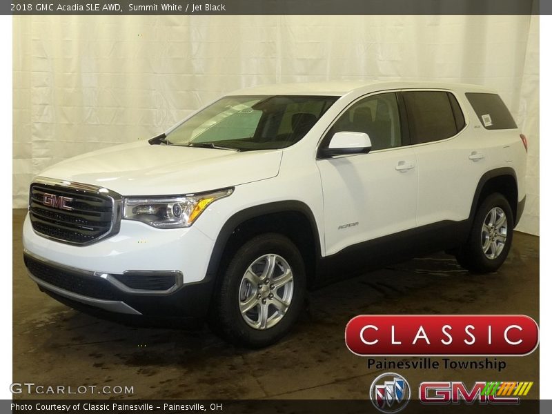 Summit White / Jet Black 2018 GMC Acadia SLE AWD