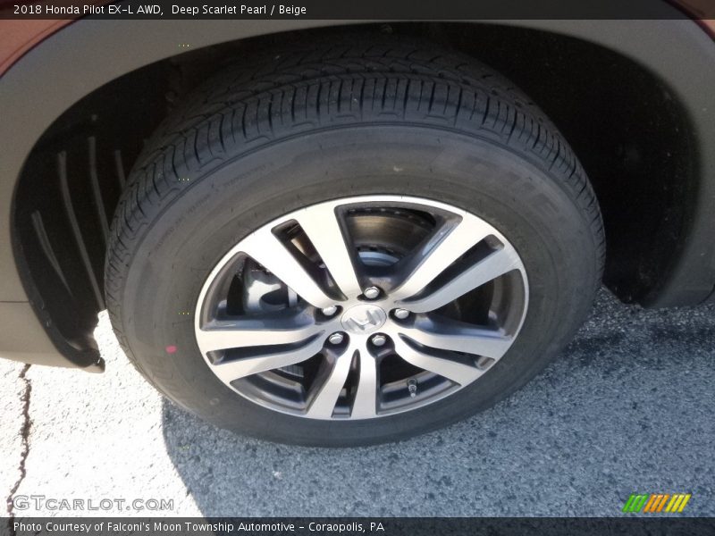 Deep Scarlet Pearl / Beige 2018 Honda Pilot EX-L AWD