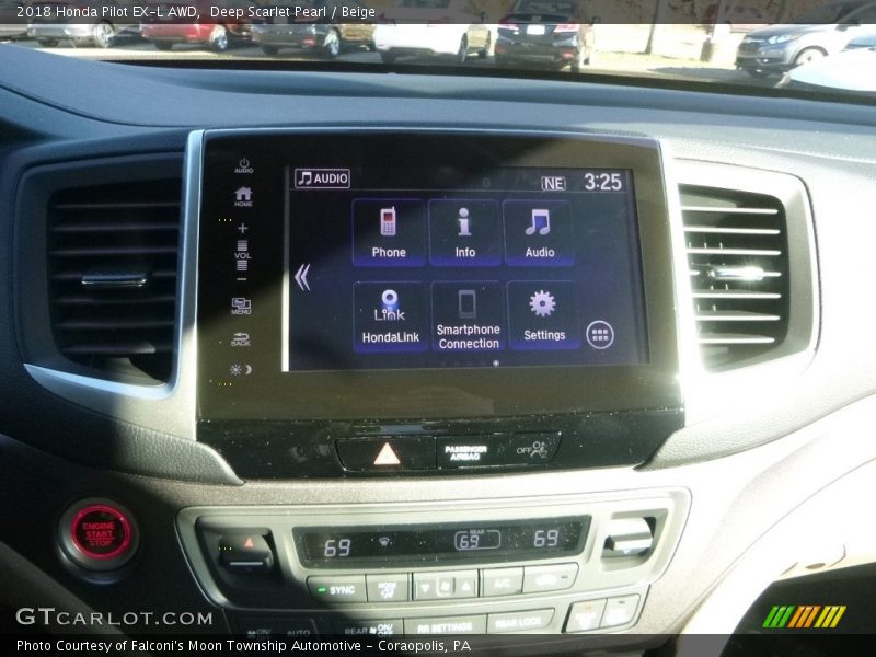 Deep Scarlet Pearl / Beige 2018 Honda Pilot EX-L AWD