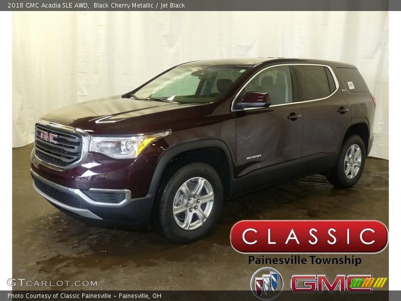 Black Cherry Metallic / Jet Black 2018 GMC Acadia SLE AWD