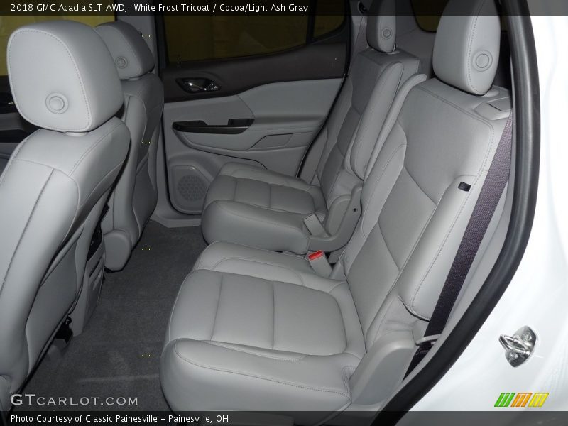 White Frost Tricoat / Cocoa/Light Ash Gray 2018 GMC Acadia SLT AWD