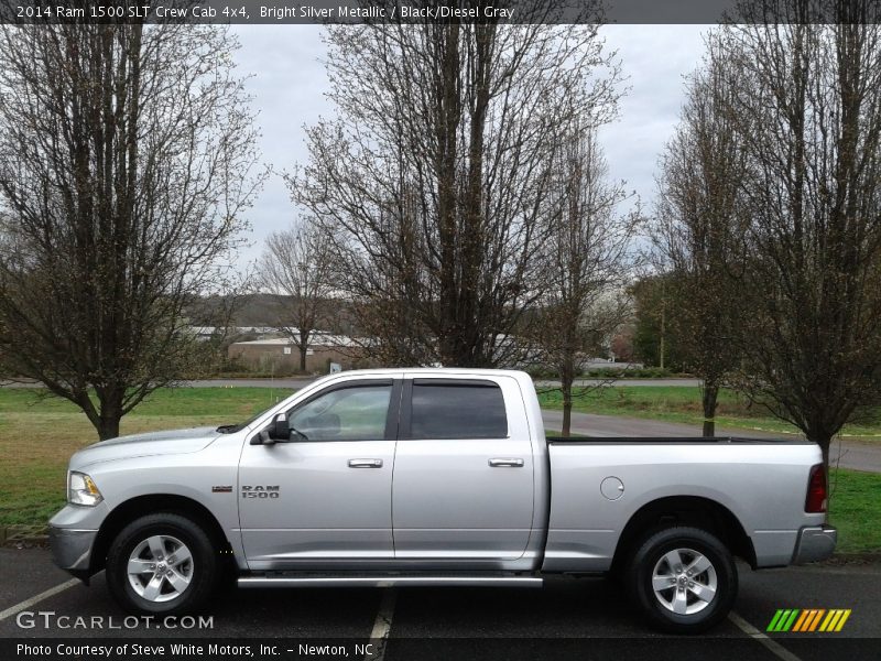Bright Silver Metallic / Black/Diesel Gray 2014 Ram 1500 SLT Crew Cab 4x4