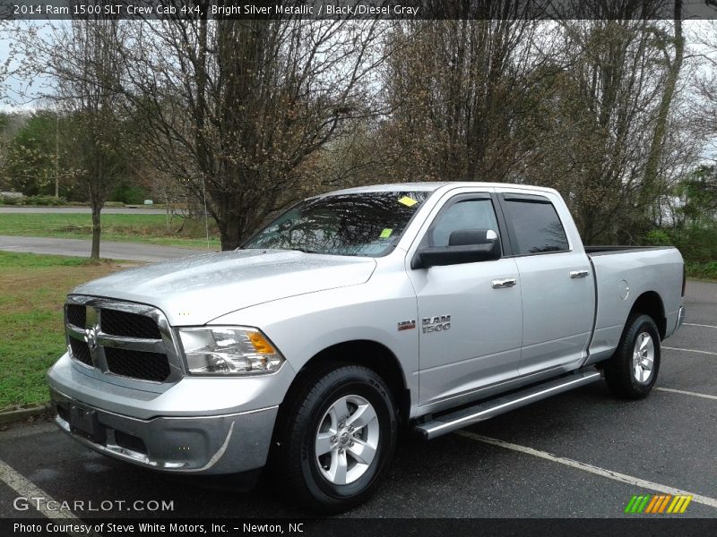 Bright Silver Metallic / Black/Diesel Gray 2014 Ram 1500 SLT Crew Cab 4x4