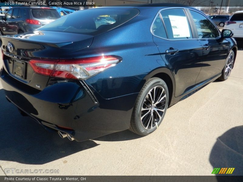 Galactic Aqua Mica / Black 2018 Toyota Camry SE