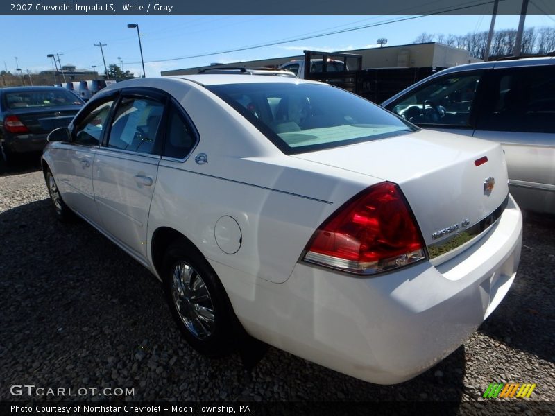 White / Gray 2007 Chevrolet Impala LS