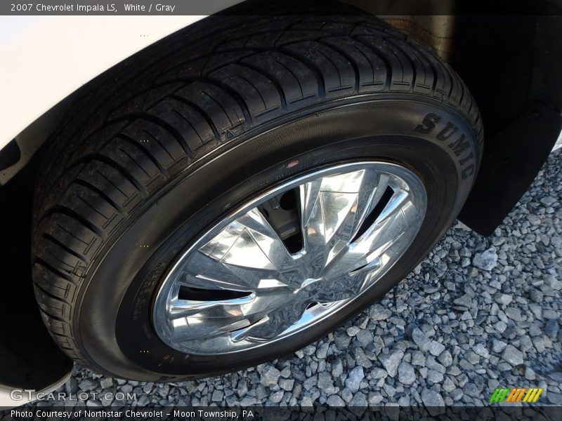 White / Gray 2007 Chevrolet Impala LS