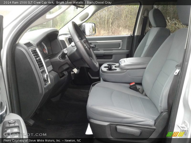 Bright Silver Metallic / Black/Diesel Gray 2014 Ram 1500 SLT Crew Cab 4x4