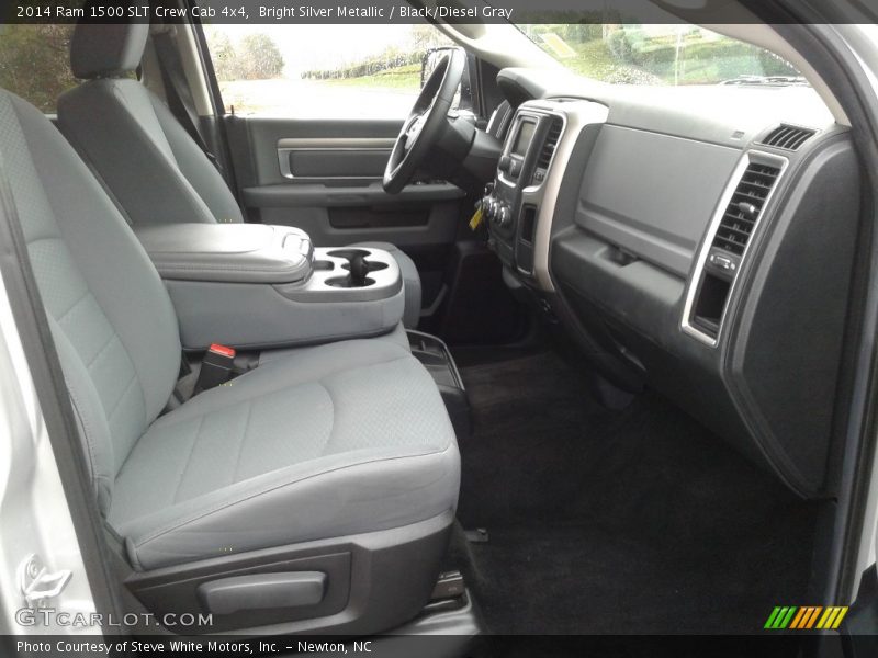 Bright Silver Metallic / Black/Diesel Gray 2014 Ram 1500 SLT Crew Cab 4x4