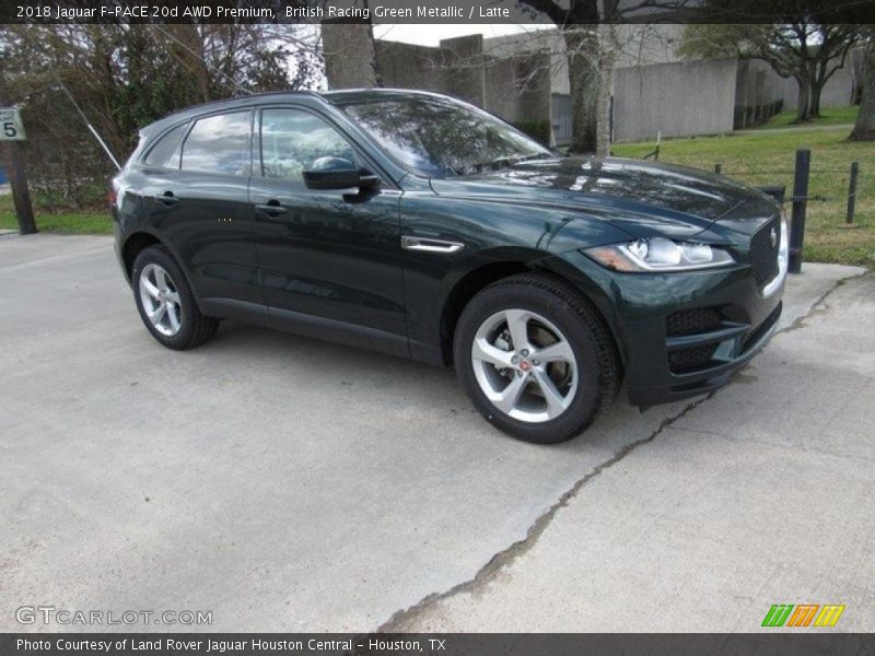 British Racing Green Metallic / Latte 2018 Jaguar F-PACE 20d AWD Premium