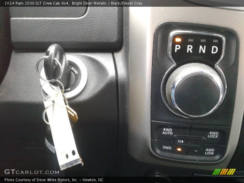 Bright Silver Metallic / Black/Diesel Gray 2014 Ram 1500 SLT Crew Cab 4x4