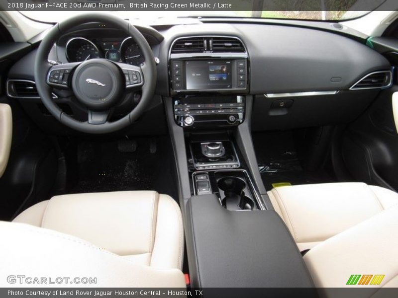 British Racing Green Metallic / Latte 2018 Jaguar F-PACE 20d AWD Premium