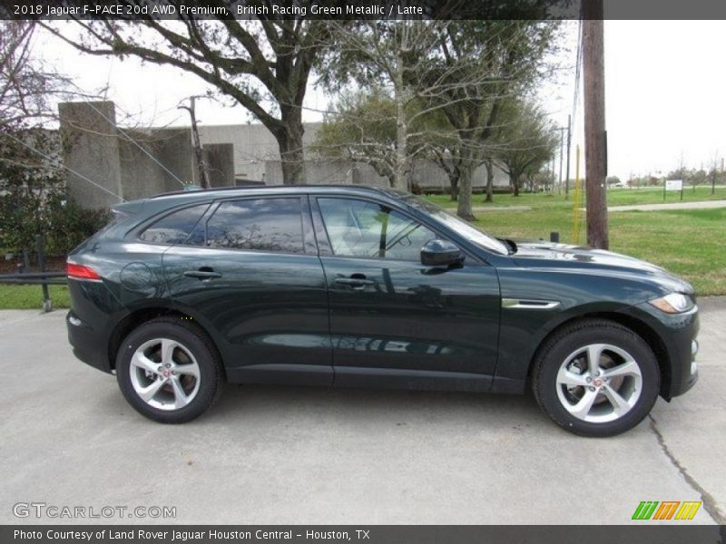 British Racing Green Metallic / Latte 2018 Jaguar F-PACE 20d AWD Premium