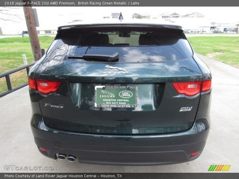 British Racing Green Metallic / Latte 2018 Jaguar F-PACE 20d AWD Premium