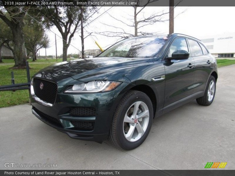 British Racing Green Metallic / Latte 2018 Jaguar F-PACE 20d AWD Premium