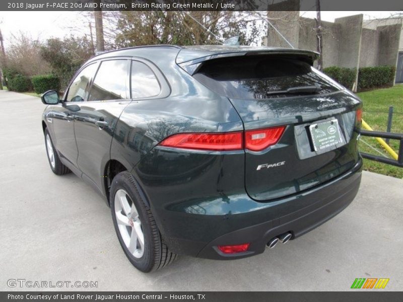 British Racing Green Metallic / Latte 2018 Jaguar F-PACE 20d AWD Premium