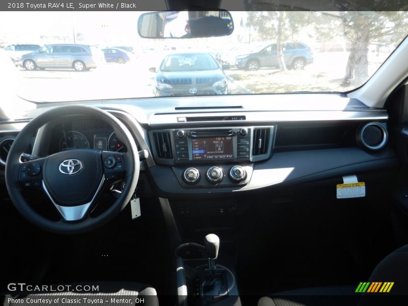 Super White / Black 2018 Toyota RAV4 LE