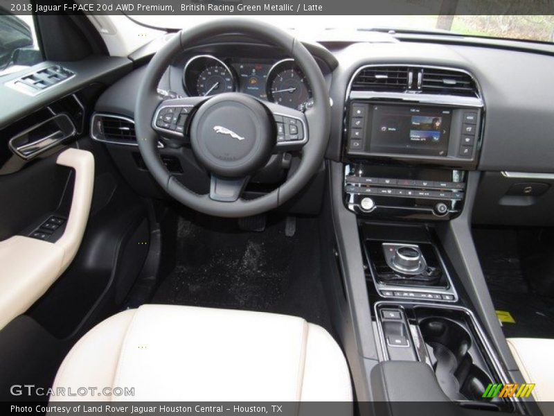 British Racing Green Metallic / Latte 2018 Jaguar F-PACE 20d AWD Premium