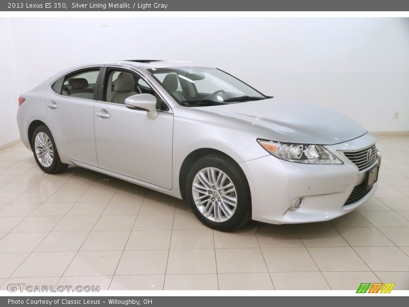 Silver Lining Metallic / Light Gray 2013 Lexus ES 350