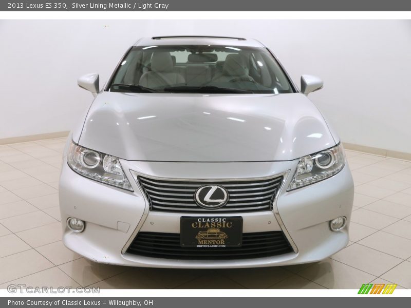 Silver Lining Metallic / Light Gray 2013 Lexus ES 350