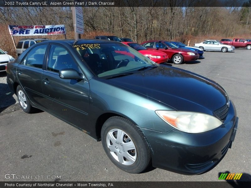 Aspen Green Pearl / Dark Charcoal 2002 Toyota Camry LE