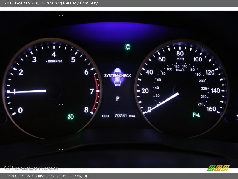 Silver Lining Metallic / Light Gray 2013 Lexus ES 350