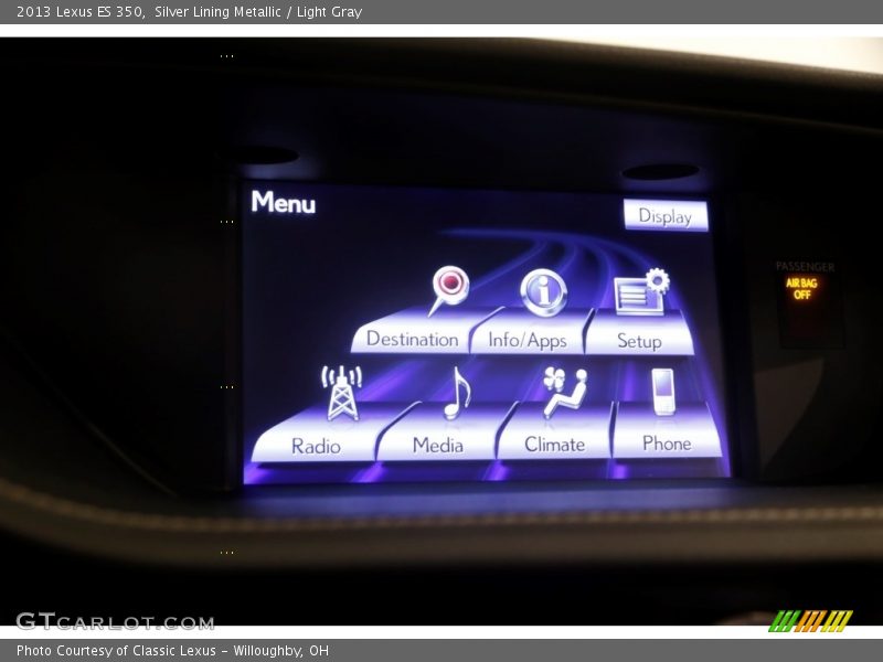 Silver Lining Metallic / Light Gray 2013 Lexus ES 350