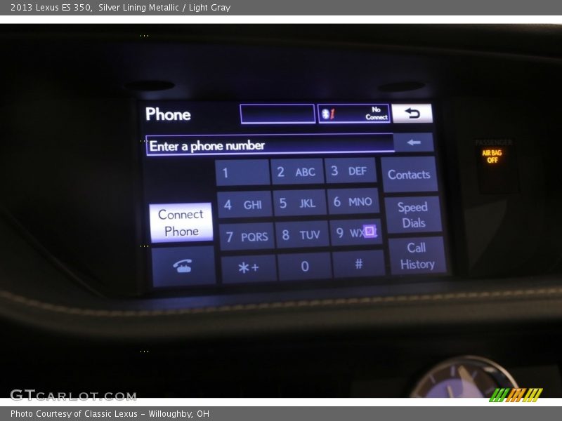Silver Lining Metallic / Light Gray 2013 Lexus ES 350