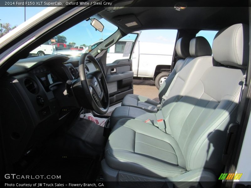 Oxford White / Steel Grey 2014 Ford F150 XLT SuperCab