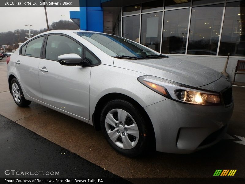 Silky Silver / Black 2018 Kia Forte LX