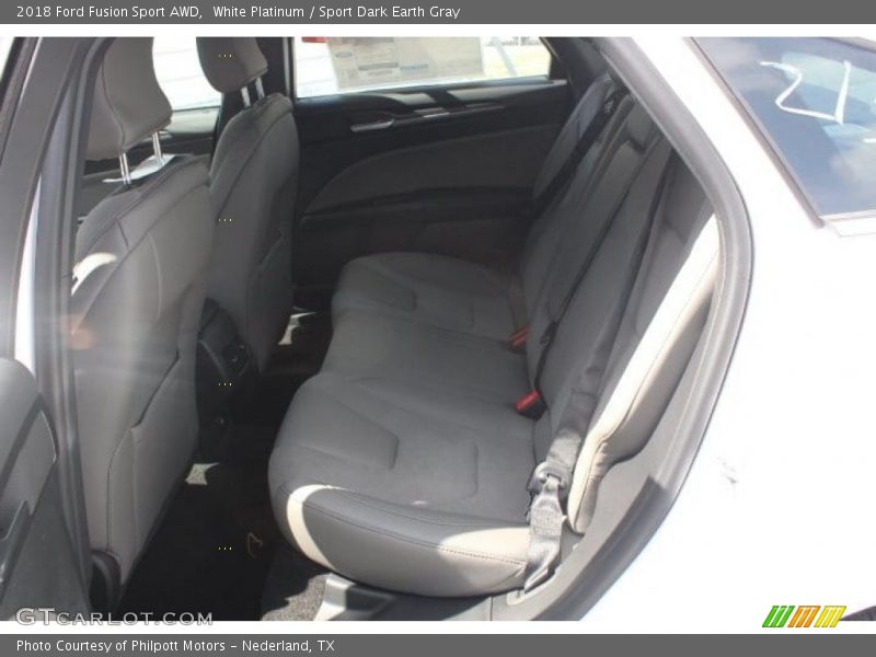 White Platinum / Sport Dark Earth Gray 2018 Ford Fusion Sport AWD