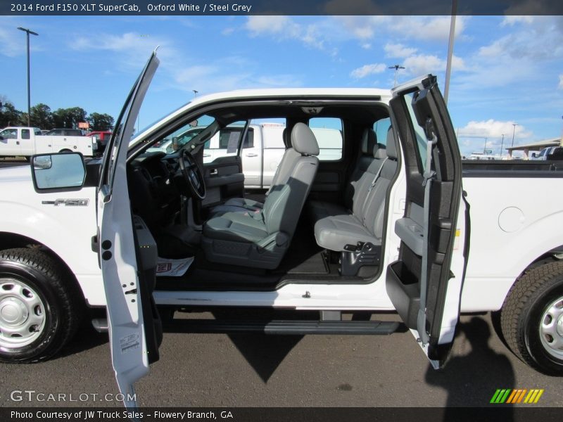Oxford White / Steel Grey 2014 Ford F150 XLT SuperCab
