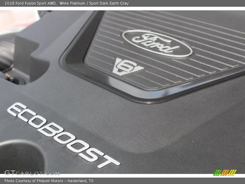 White Platinum / Sport Dark Earth Gray 2018 Ford Fusion Sport AWD